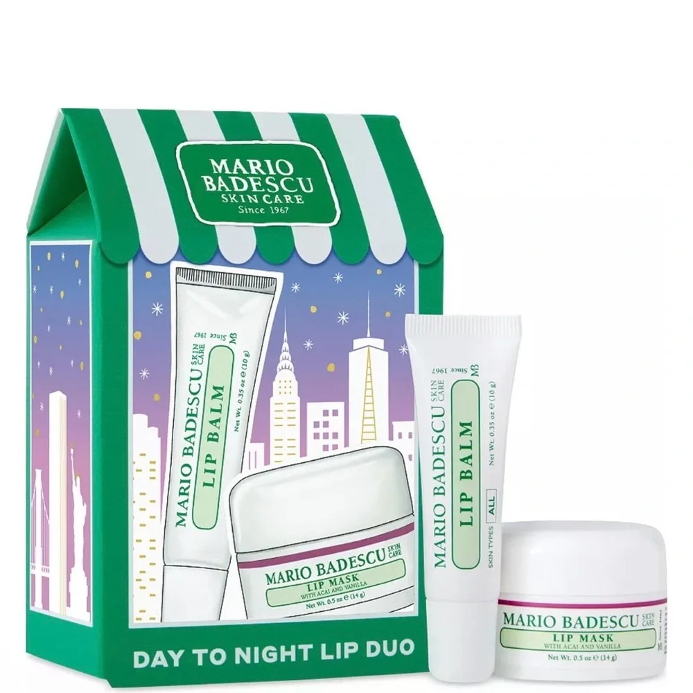 Mario Badescu Day to Night Lip Duo — Green, White, Purple